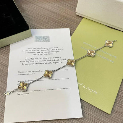 [Loran]LUCKY CLOVER 5-MOTIF BRACELET - LASER COLLECTION