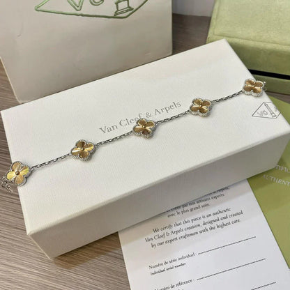 [Loran]LUCKY CLOVER 5-MOTIF BRACELET - LASER COLLECTION