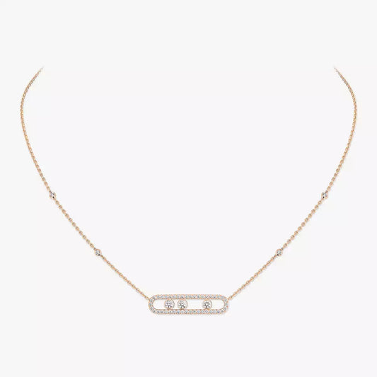 [Loran]MOVE PAVÉ FULL DIAMOND NECKLACE