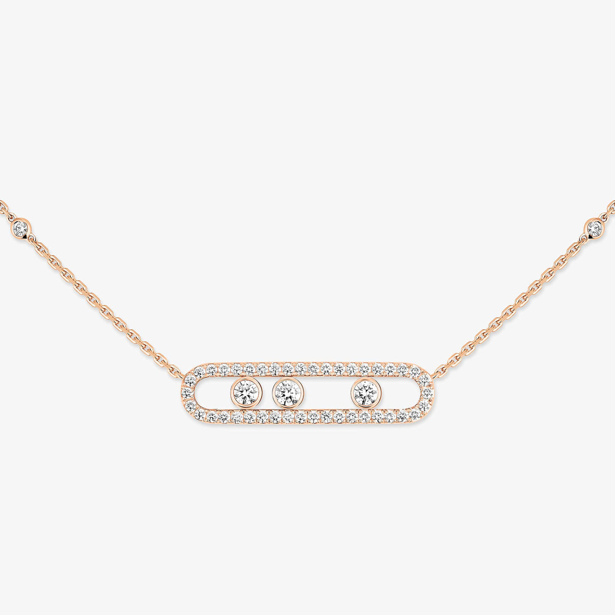 [Loran]MOVE PAVÉ FULL DIAMOND NECKLACE