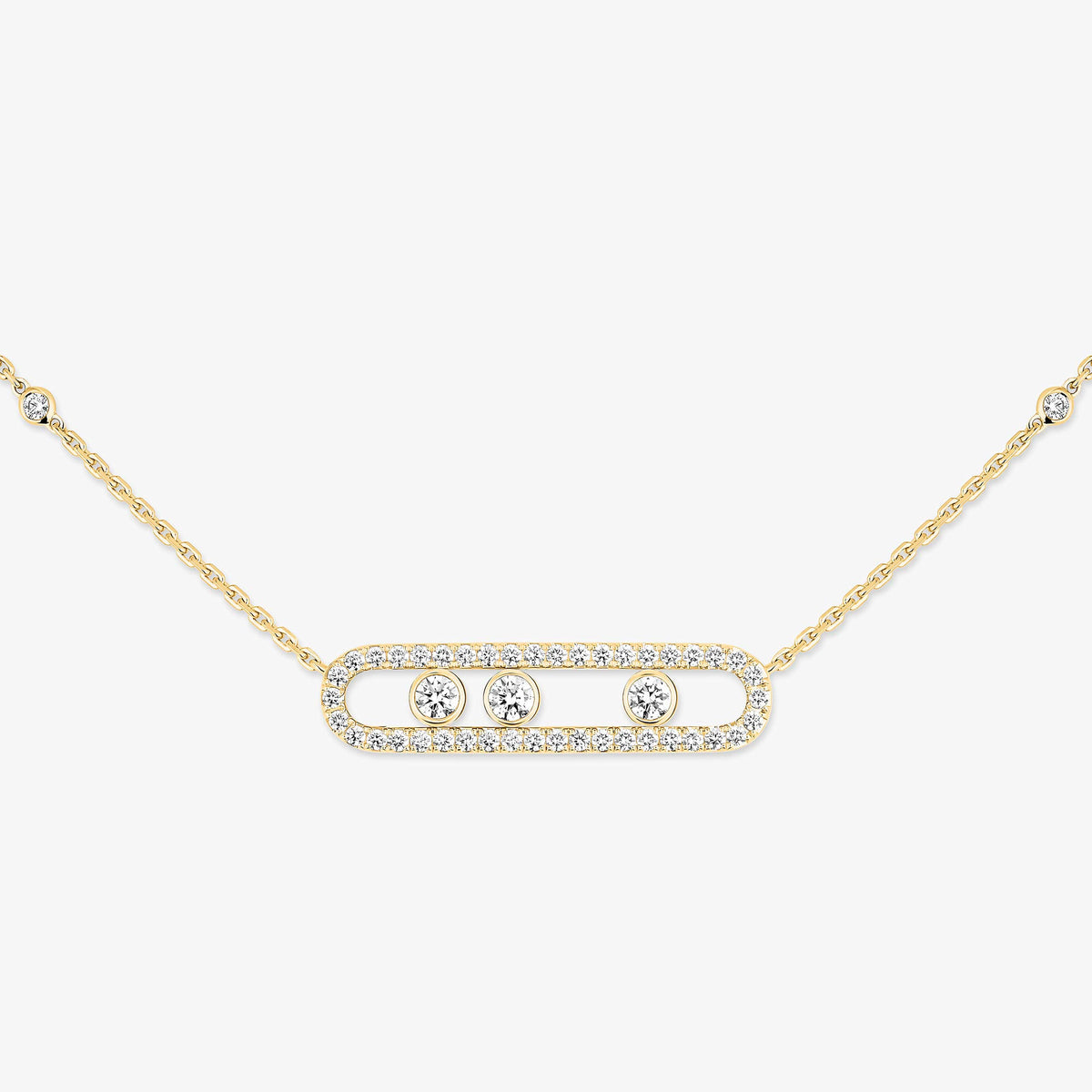 [Loran]MOVE PAVÉ FULL DIAMOND NECKLACE