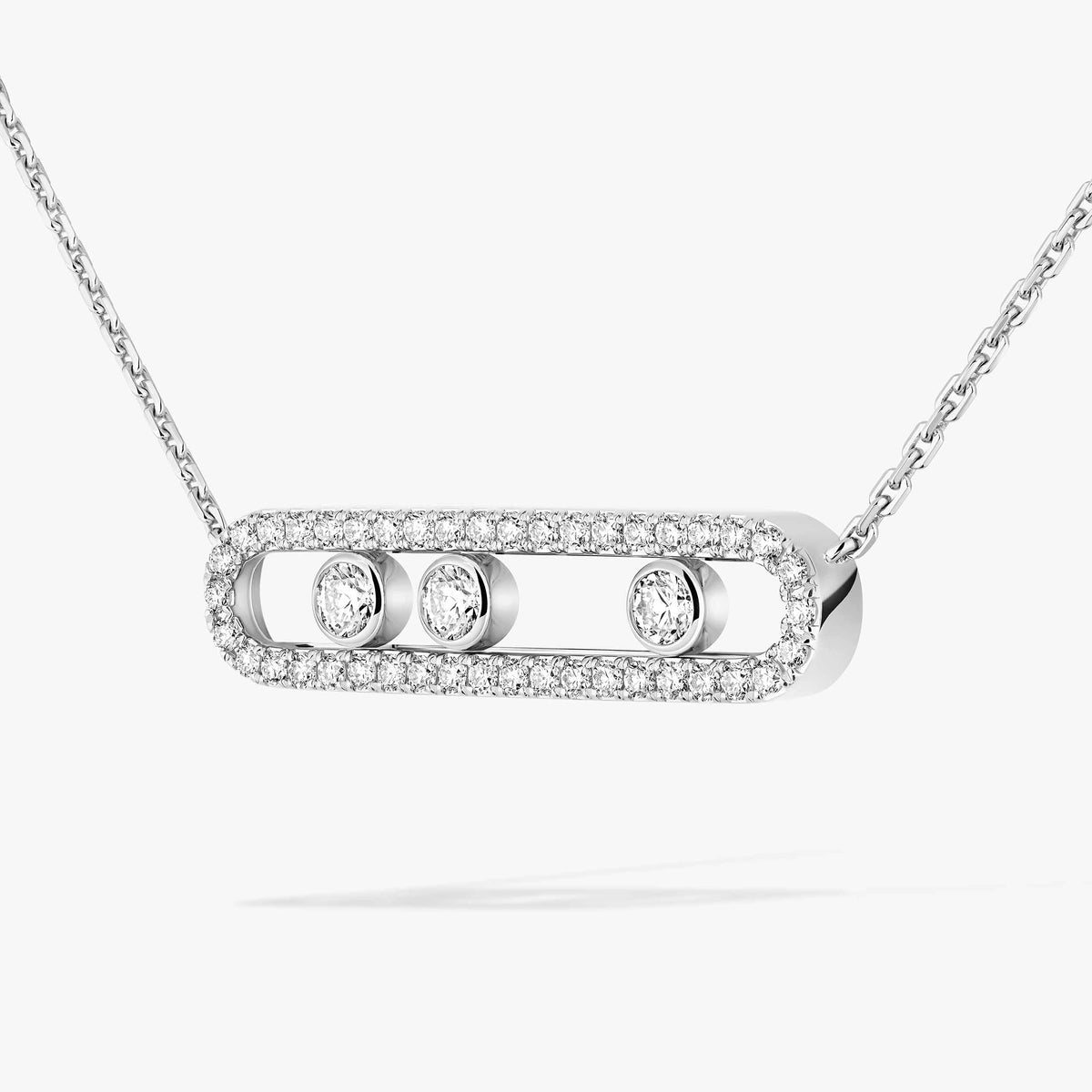 [Loran]MOVE PAVÉ FULL DIAMOND NECKLACE