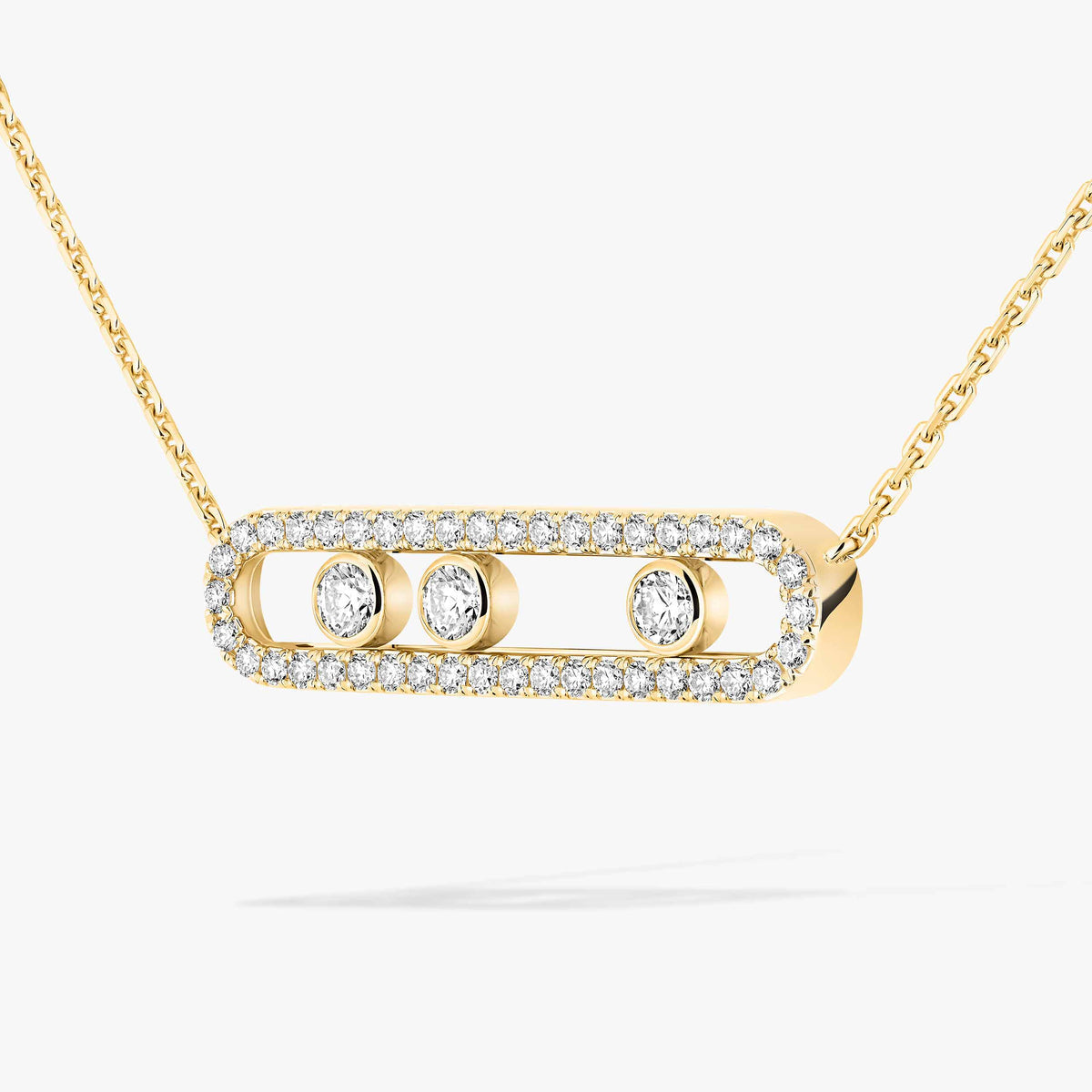 [Loran]MOVE PAVÉ FULL DIAMOND NECKLACE