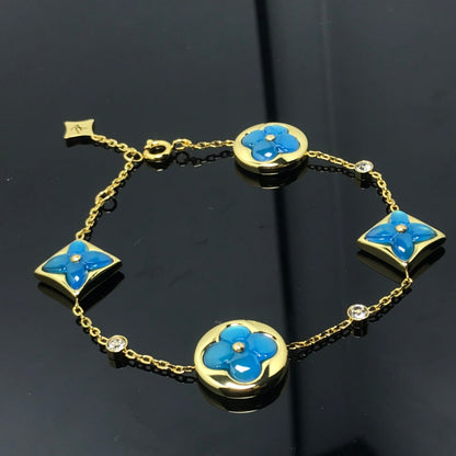 [Loran]STAR AND SUN 4 MOTIF BLUE BRACELET