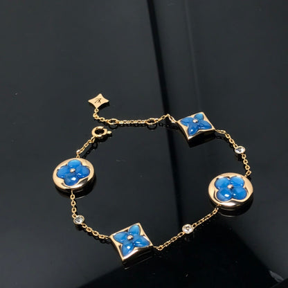 [Loran]STAR AND SUN 4 MOTIF BLUE BRACELET