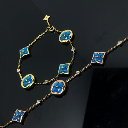 [Loran]STAR AND SUN 4 MOTIF BLUE BRACELET