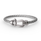 [Loran]FORCE LARGE HORSESHOE BRACELET - WHITE GOLD