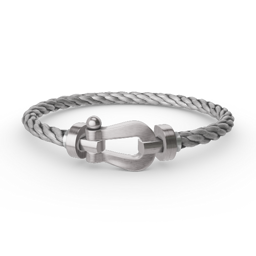 [Loran]FORCE LARGE HORSESHOE BRACELET - WHITE GOLD
