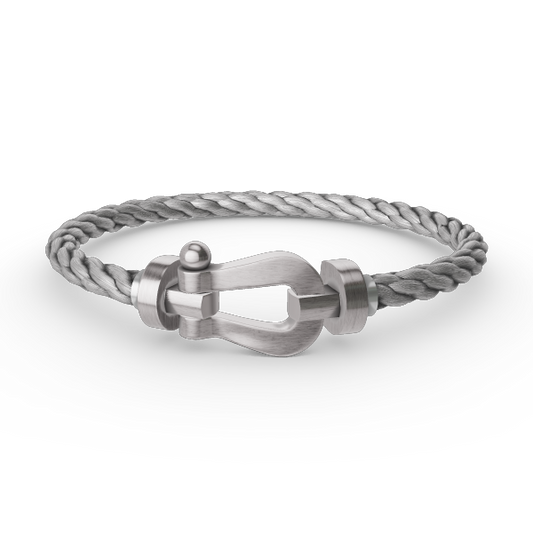 [Loran]FORCE LARGE HORSESHOE BRACELET - WHITE GOLD