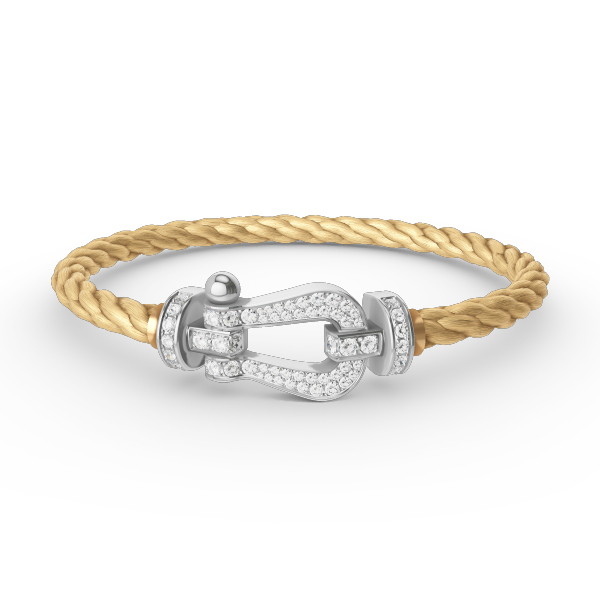 [Loran]FORCE LARGE HORSESHOE FULL DIAMOND BRACELET - WHITE GOLD