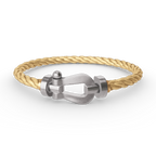 [Loran]FORCE LARGE HORSESHOE BRACELET - WHITE GOLD
