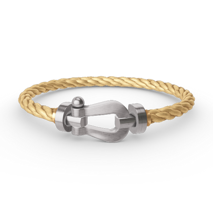 [Loran]FORCE LARGE HORSESHOE BRACELET - WHITE GOLD