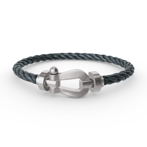 [Loran]FORCE LARGE HORSESHOE BRACELET - WHITE GOLD