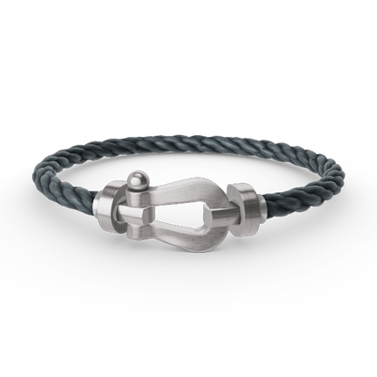 [Loran]FORCE LARGE HORSESHOE BRACELET - WHITE GOLD