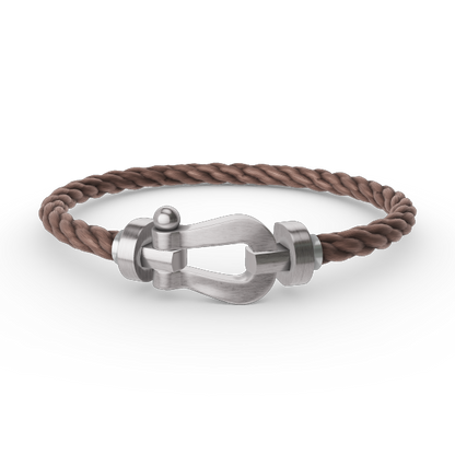 [Loran]FORCE LARGE HORSESHOE BRACELET - WHITE GOLD