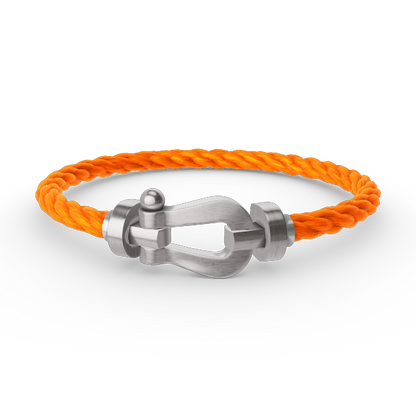 [Loran]FORCE LARGE HORSESHOE BRACELET - WHITE GOLD