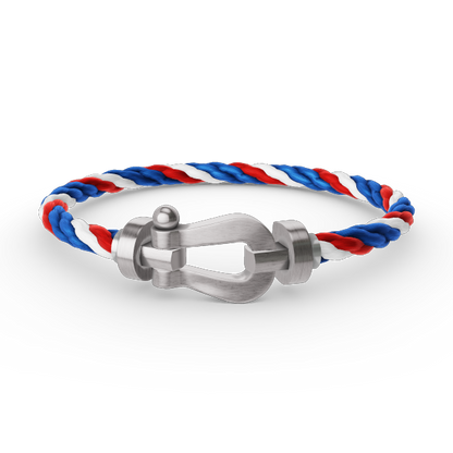 [Loran]FORCE LARGE HORSESHOE BRACELET - WHITE GOLD