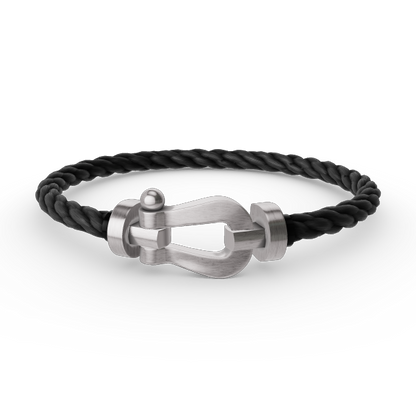 [Loran]FORCE LARGE HORSESHOE BRACELET - WHITE GOLD