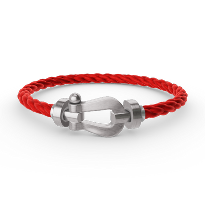 [Loran]FORCE LARGE HORSESHOE BRACELET - WHITE GOLD
