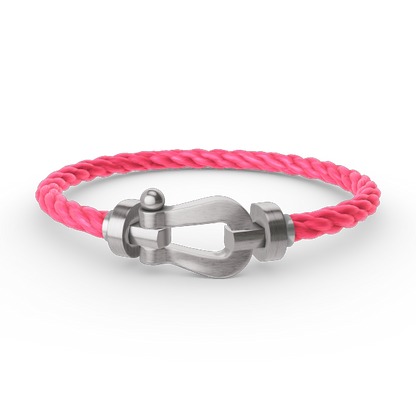 [Loran]FORCE LARGE HORSESHOE BRACELET - WHITE GOLD