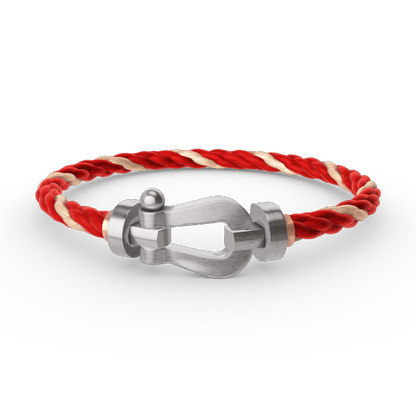 [Loran]FORCE LARGE HORSESHOE BRACELET - WHITE GOLD
