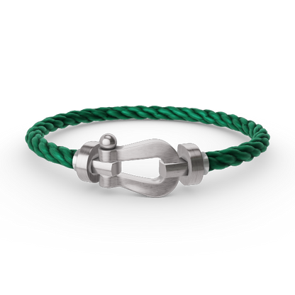 [Loran]FORCE LARGE HORSESHOE BRACELET - WHITE GOLD