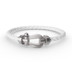 [Loran]FORCE LARGE HORSESHOE BRACELET - WHITE GOLD