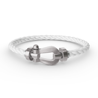 [Loran]FORCE LARGE HORSESHOE BRACELET - WHITE GOLD