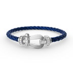 [Loran]FORCE LARGE HORSESHOE HALF DIAMOND BRACELET - WHITE GOLD