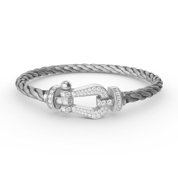 [Loran]FORCE LARGE HORSESHOE FULL DIAMOND BRACELET - WHITE GOLD