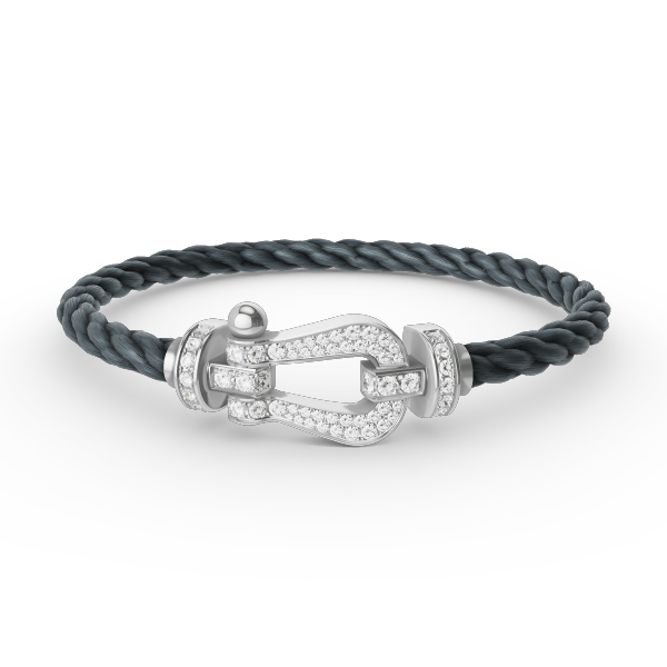 [Loran]FORCE LARGE HORSESHOE FULL DIAMOND BRACELET - WHITE GOLD