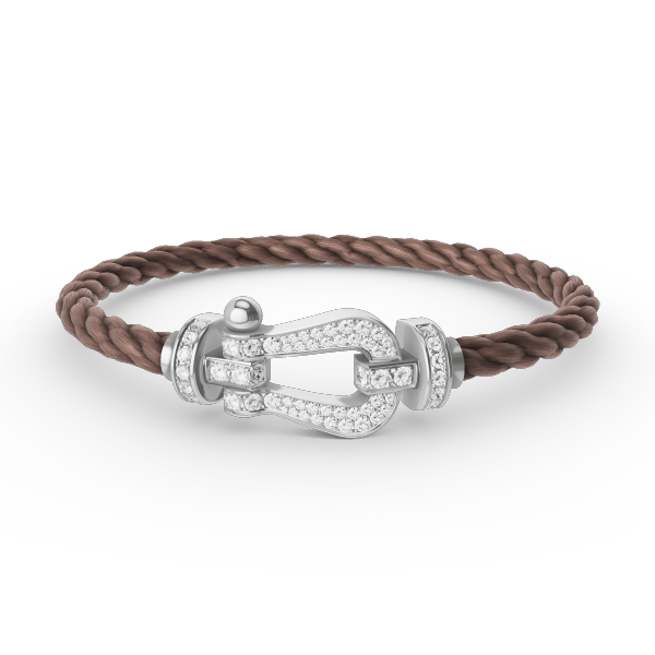 [Loran]FORCE LARGE HORSESHOE FULL DIAMOND BRACELET - WHITE GOLD