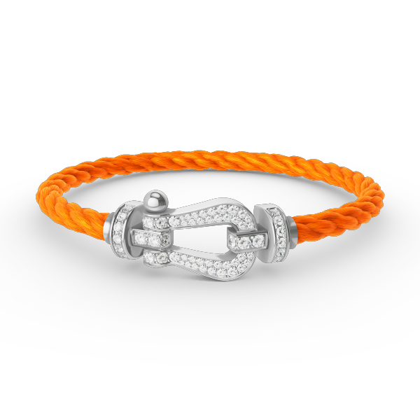 [Loran]FORCE LARGE HORSESHOE FULL DIAMOND BRACELET - WHITE GOLD