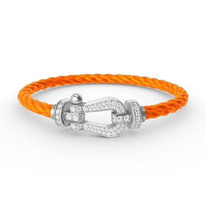[Loran]FORCE LARGE HORSESHOE FULL DIAMOND BRACELET - WHITE GOLD