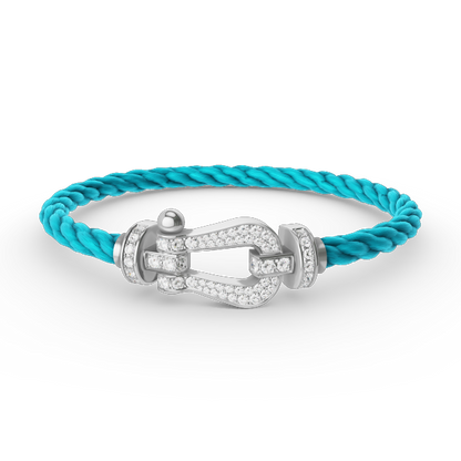 [Loran]FORCE LARGE HORSESHOE FULL DIAMOND BRACELET - WHITE GOLD
