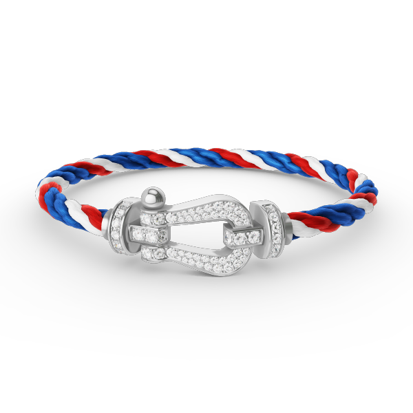 [Loran]FORCE LARGE HORSESHOE FULL DIAMOND BRACELET - WHITE GOLD