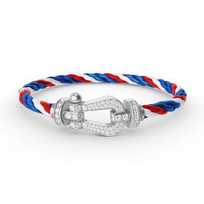[Loran]FORCE LARGE HORSESHOE FULL DIAMOND BRACELET - WHITE GOLD