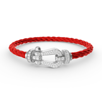 [Loran]FORCE LARGE HORSESHOE FULL DIAMOND BRACELET - WHITE GOLD