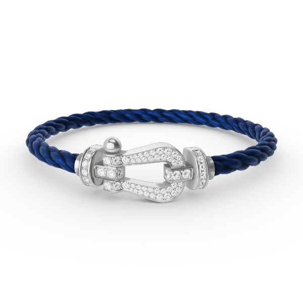 [Loran]FORCE LARGE HORSESHOE FULL DIAMOND BRACELET - WHITE GOLD