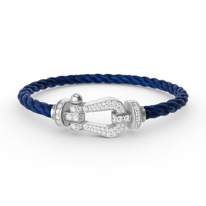 [Loran]FORCE LARGE HORSESHOE FULL DIAMOND BRACELET - WHITE GOLD