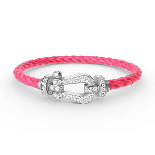 [Loran]FORCE LARGE HORSESHOE FULL DIAMOND BRACELET - WHITE GOLD