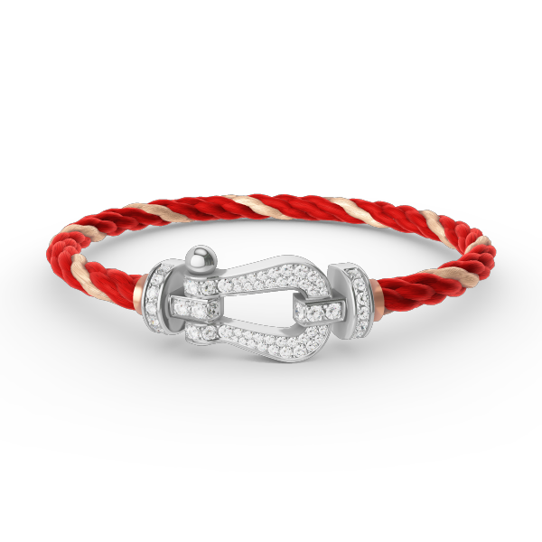 [Loran]FORCE LARGE HORSESHOE FULL DIAMOND BRACELET - WHITE GOLD