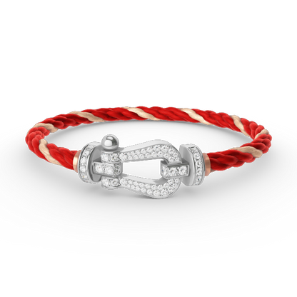 [Loran]FORCE LARGE HORSESHOE FULL DIAMOND BRACELET - WHITE GOLD