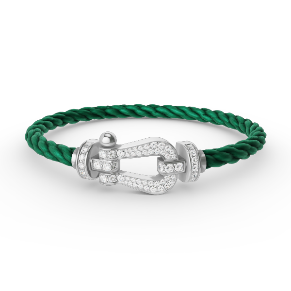 [Loran]FORCE LARGE HORSESHOE FULL DIAMOND BRACELET - WHITE GOLD