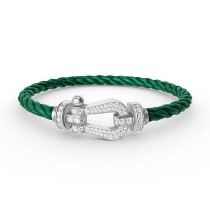 [Loran]FORCE LARGE HORSESHOE FULL DIAMOND BRACELET - WHITE GOLD